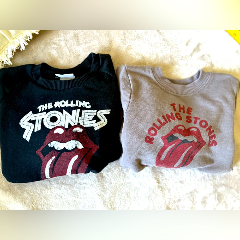 The Rolling Stones Black and Gray Sweatshirts Iconic Design